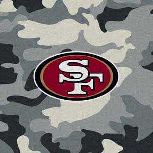 NFL San Francisco 49ers Camo Steam Deck Handheld Gaming Computer Skin